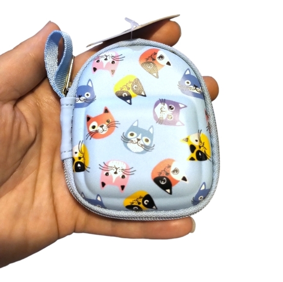 🍡3$30🍡NWT Cartoon Cat Earphone Headphone Small Case - Picture 2 of 13